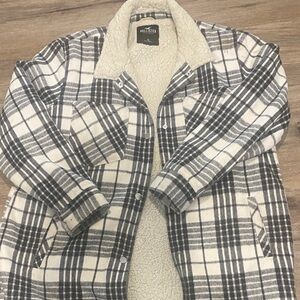 Hollister Men's Checkered Sherpa-Lined Jacket